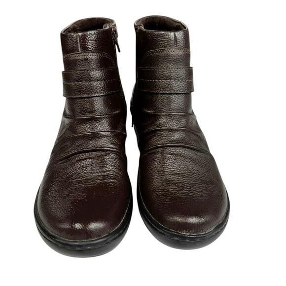 Clarks Women's Delana Fairlee Ankle Boot Dark Brown Leather Zip Up Size 7 - Picture 3 of 9